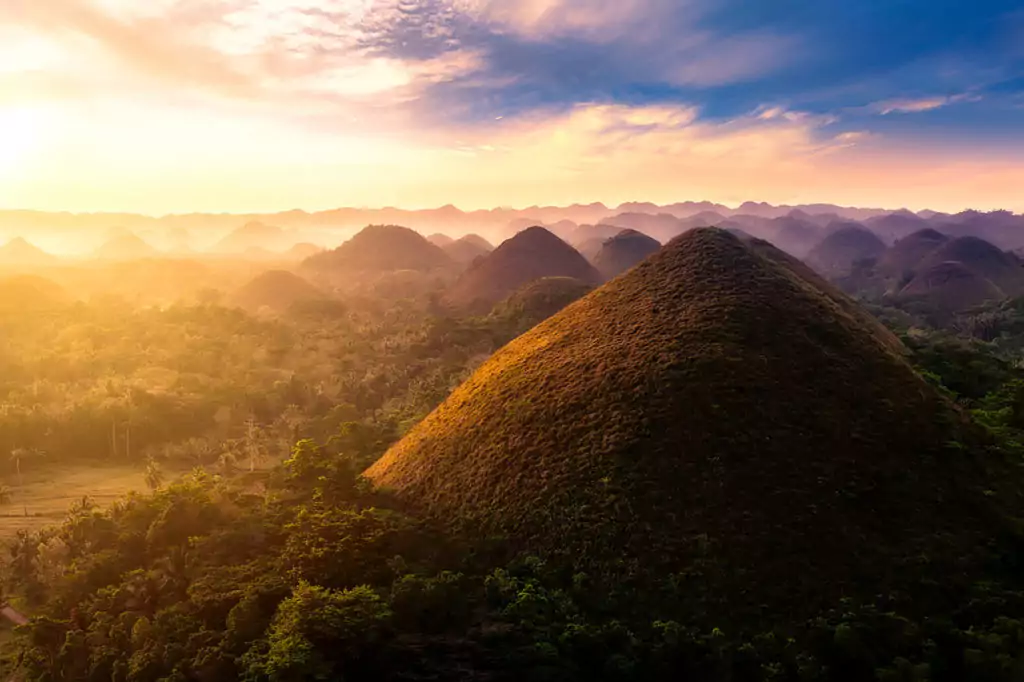 Chocolate Hills, île de Bohol aux Philippines 