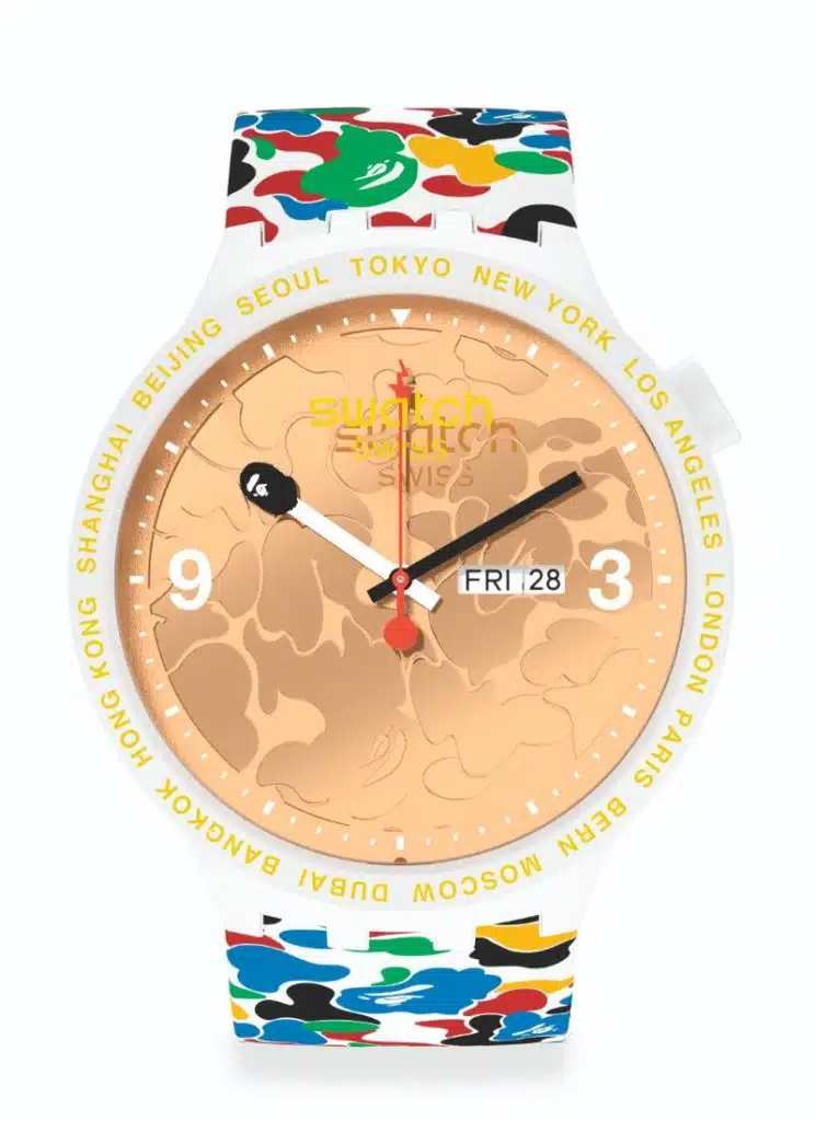 Montre Swatch x BAPE Tokyo White Multi Camo