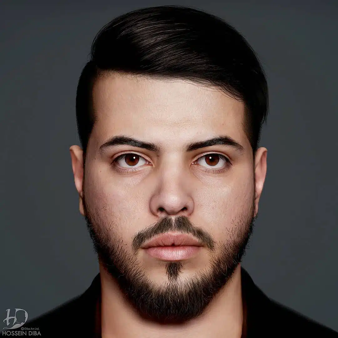 Auto-portrait de Hossein Diba en 3D