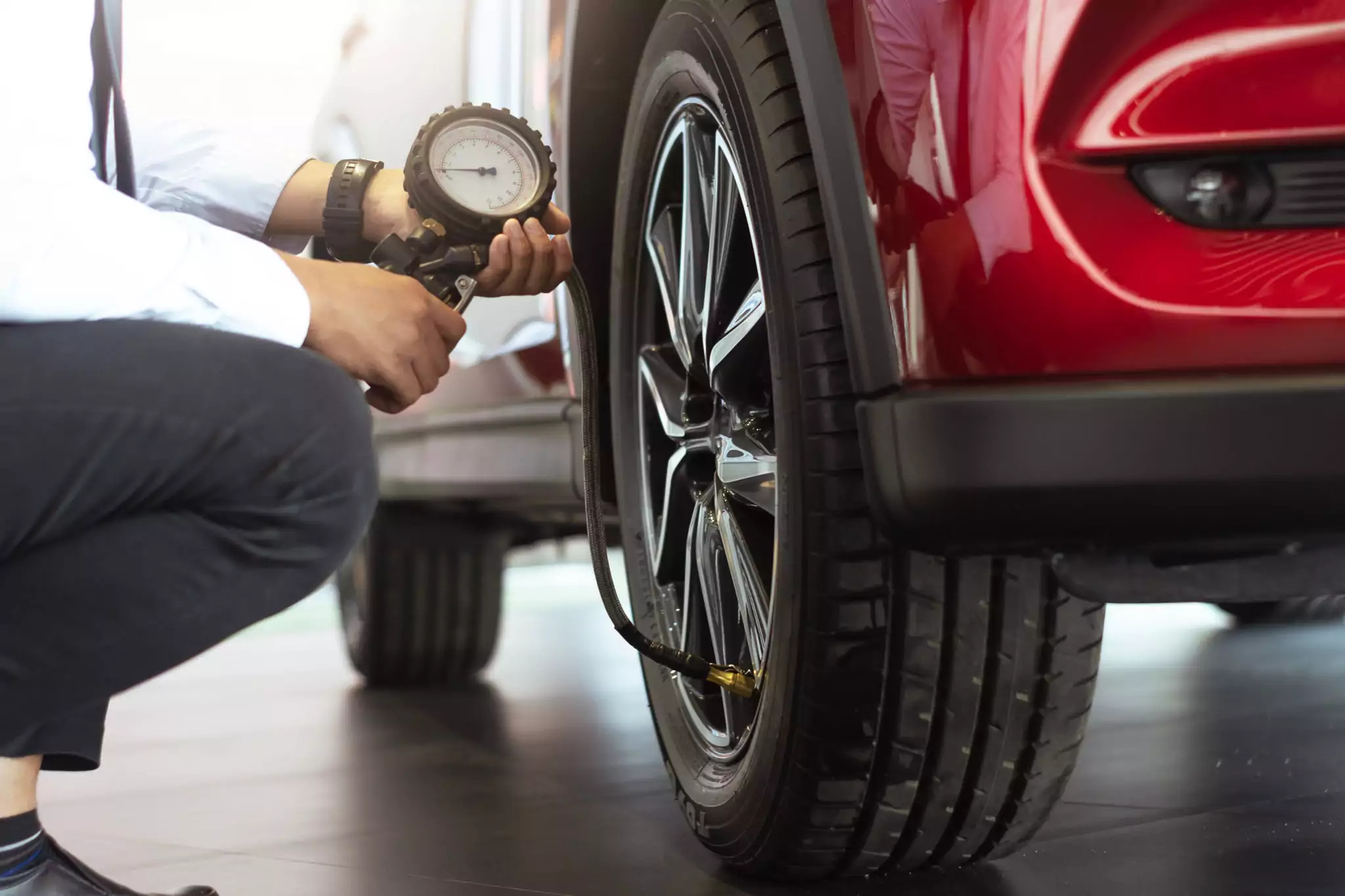 Révision automobile - pression des pneus