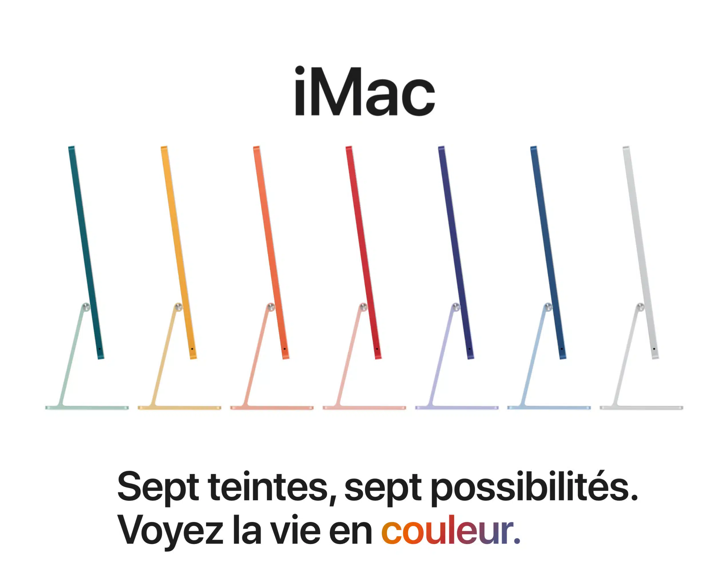 Test iMac 24 M1 : Les 7 couleurs disponibles 