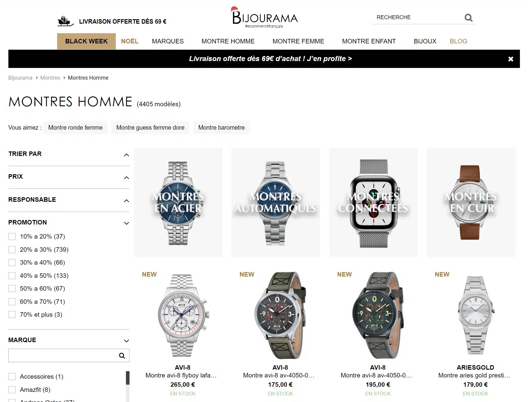 Meilleurs sites pour acheter une montre - Bijourama