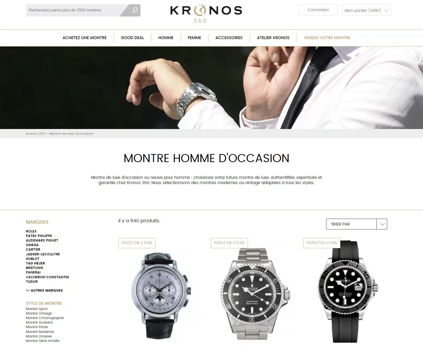 Meilleurs sites pour acheter une montre - Kronos360