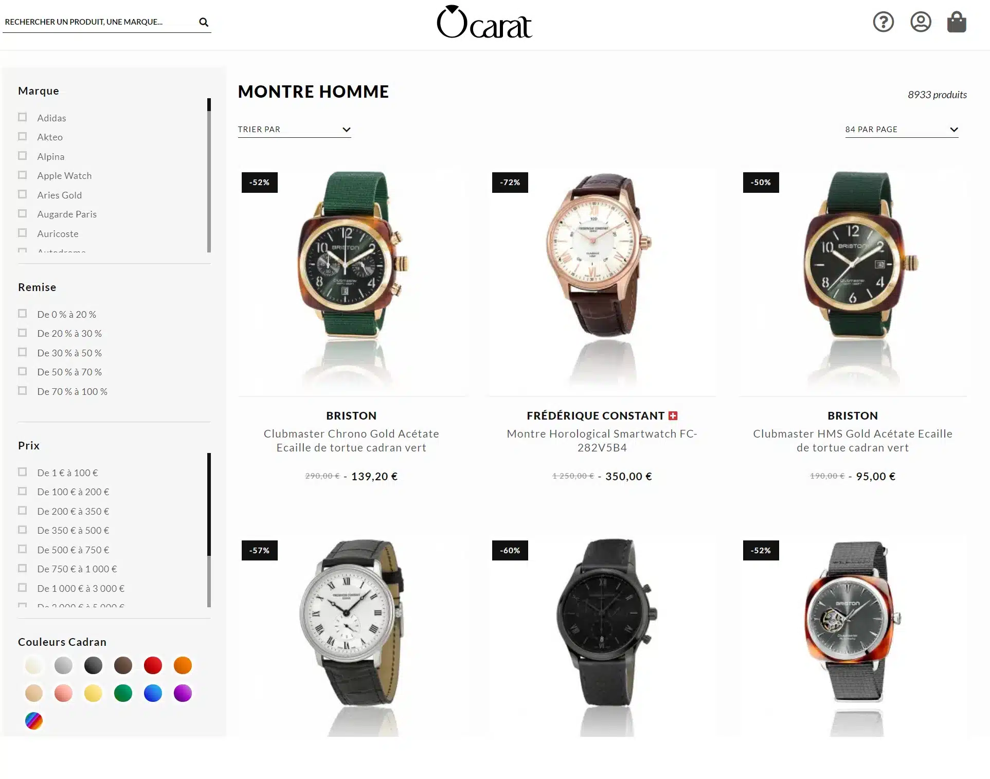Meilleurs sites pour acheter une montre - Ocarat