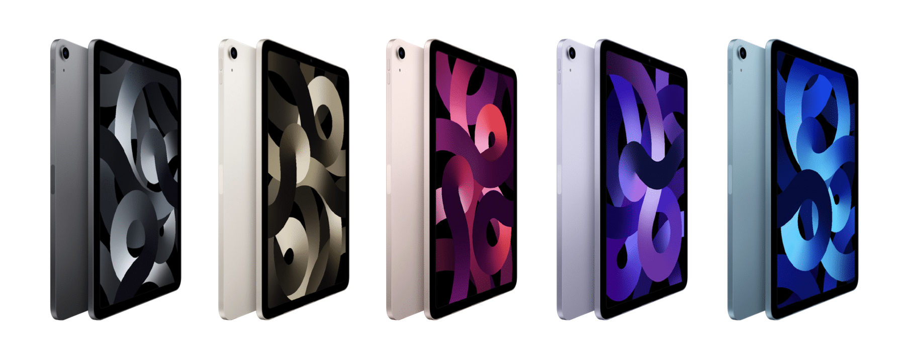 Apple iPad Air 5 2022 avec puce Apple M1 - Les couleurs disponibles