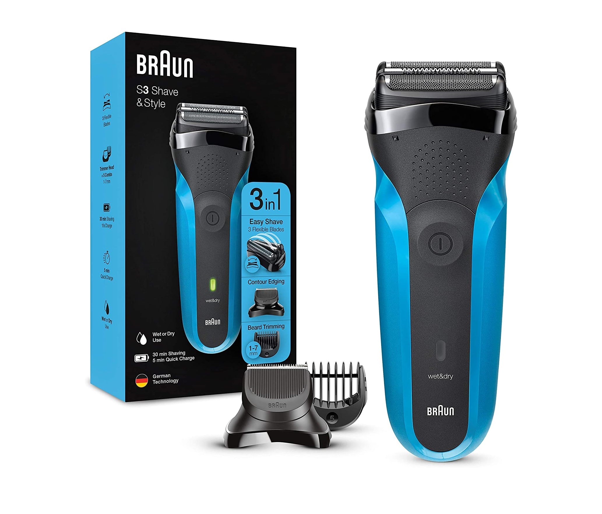 Meilleure tondeuse barbe 2022 - Braun Series 3 Shave & Style 310BT