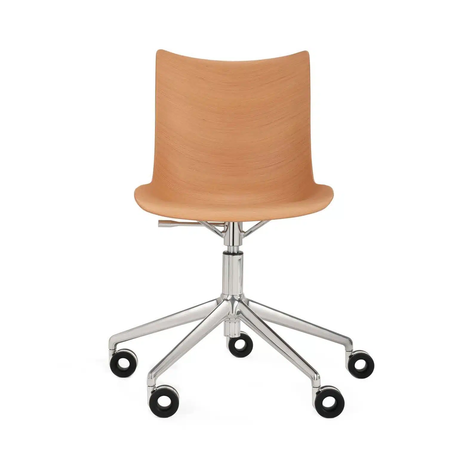 chaise de bureau à roulettes Smart Wood, par Philippe Starck