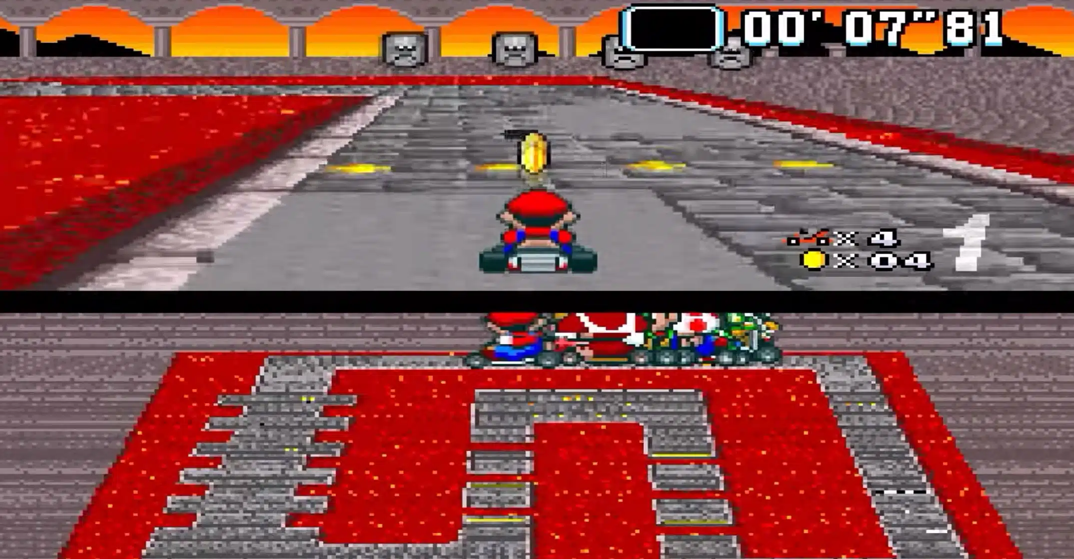 Mario Kart Chateau de Bowser SNES