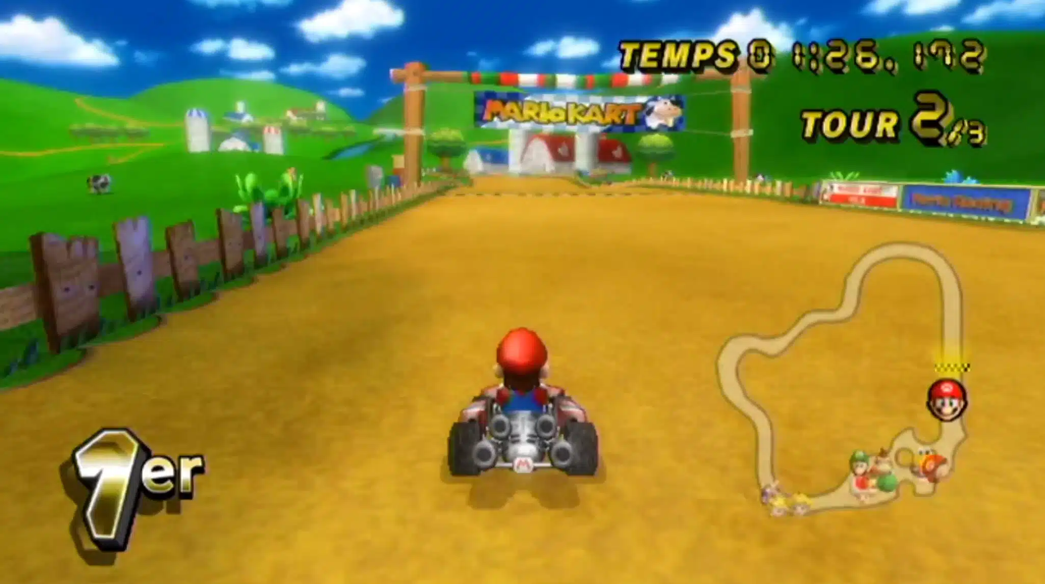 Mario Kart Prairie Meuh Meuh Wii