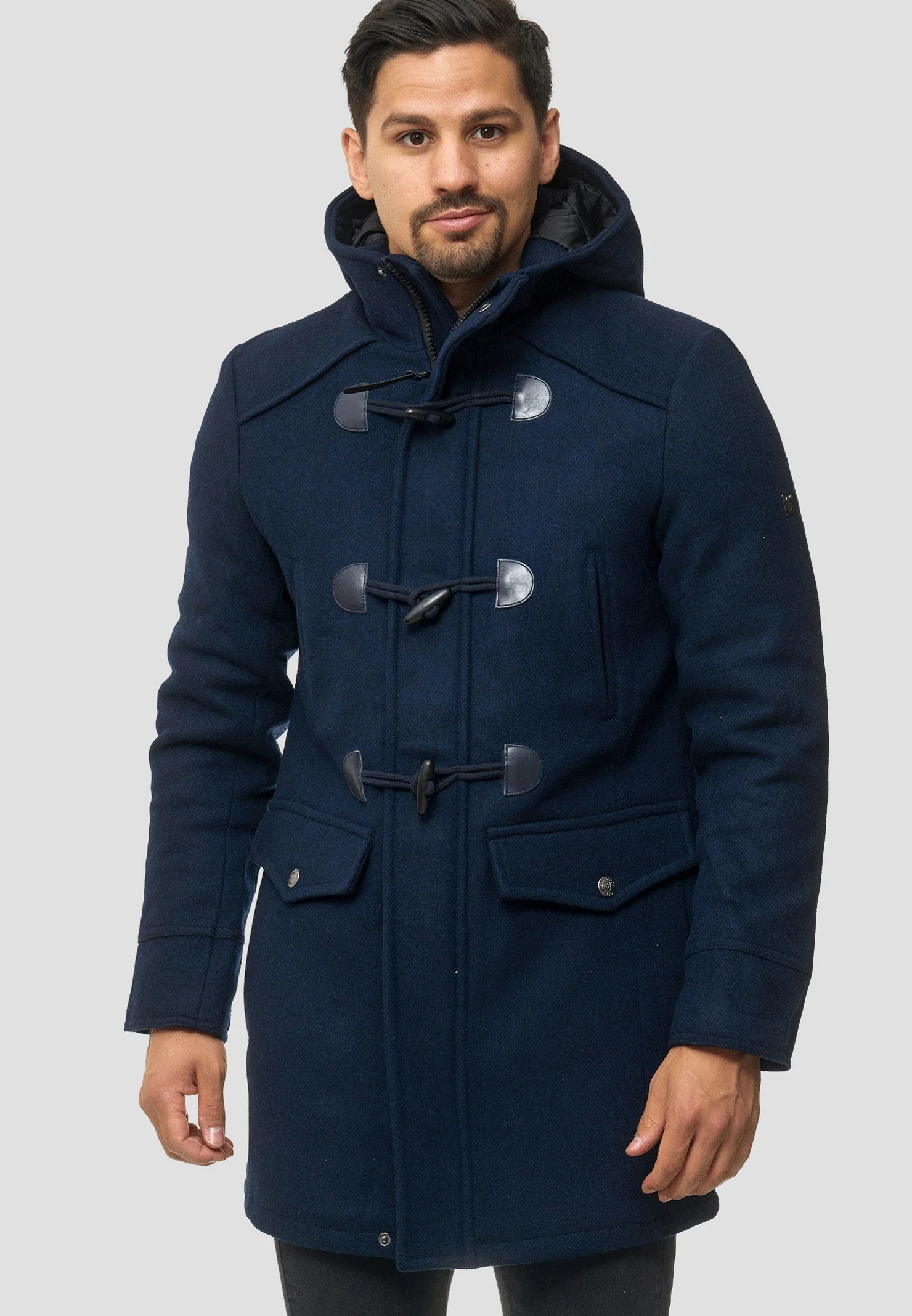 Homme Vêtements Manteaux Manteaux courts Manteau à capuchon court Rains pour homme en coloris Bleu 
