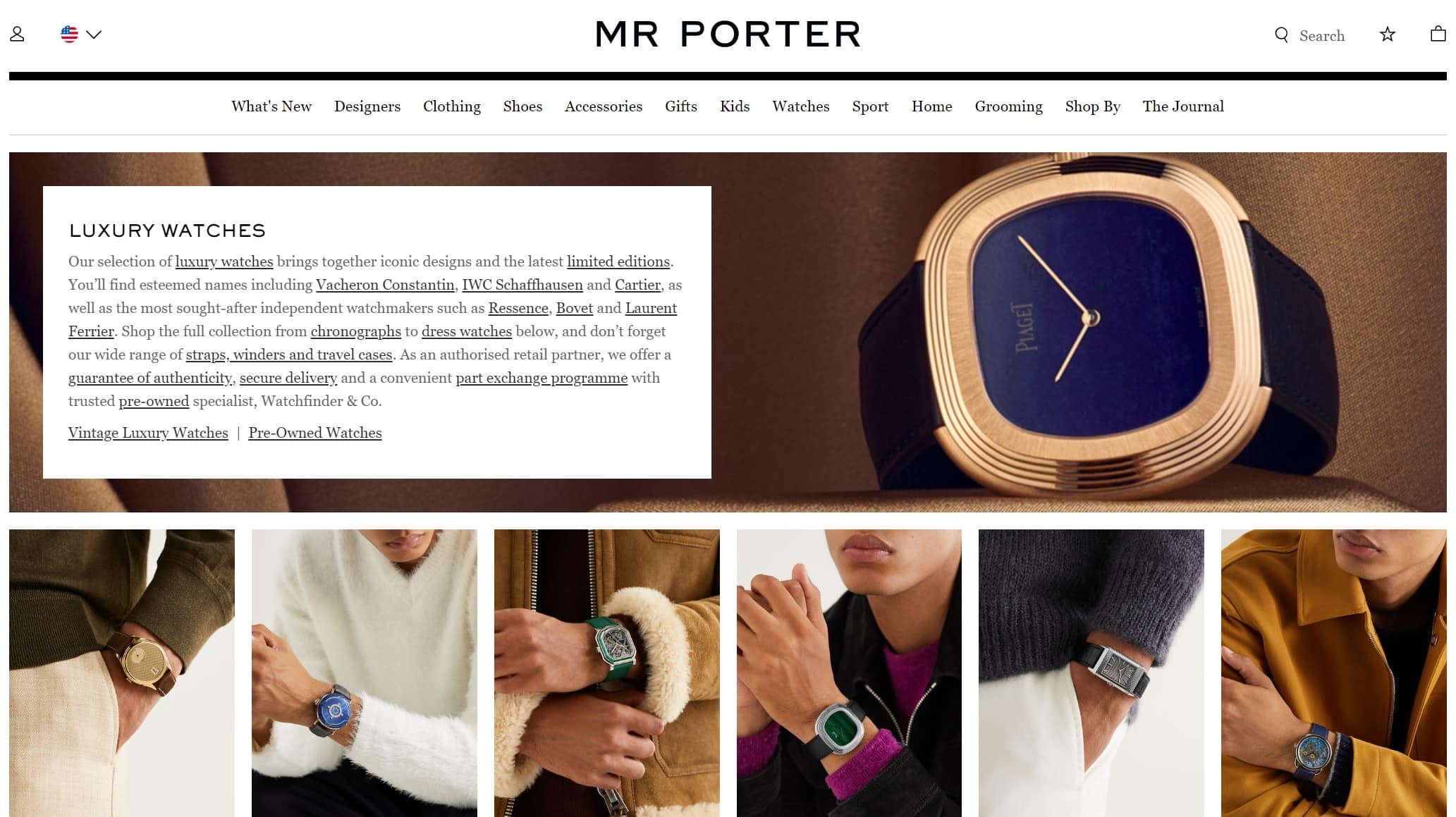 Meilleurs sites pour acheter une montre - Mr Porter