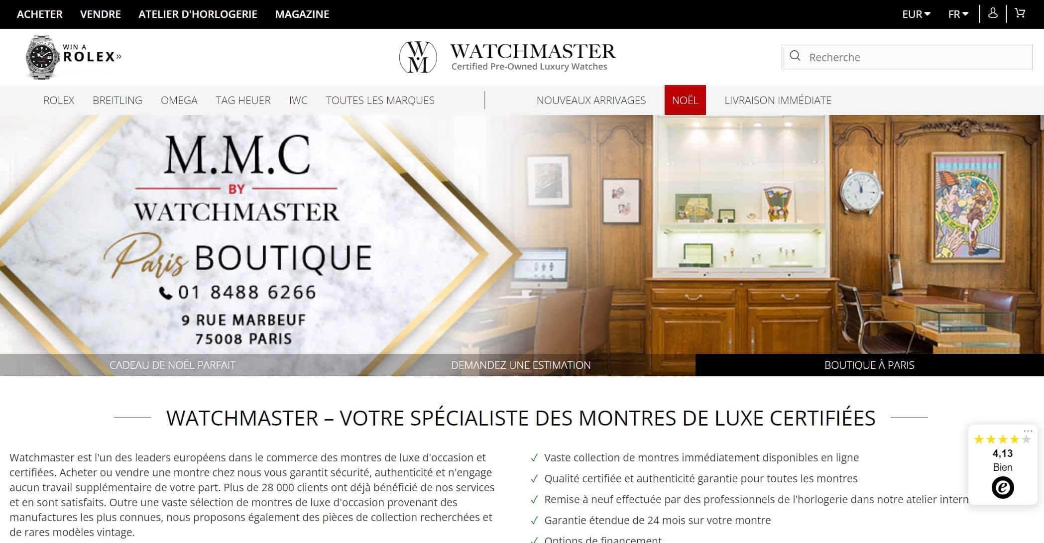 Meilleurs sites pour acheter une montre - Watchmaster