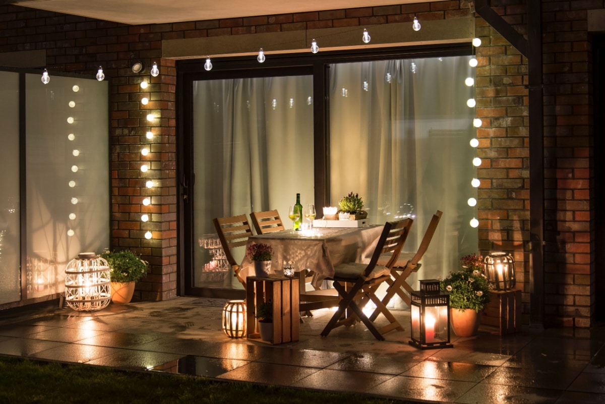 Guirlande lumineuse étanche 10 m avec prise d'alimentation pour  extérieur/intérieur, éclairage de jardin, belvédère, chambre à coucher,  décoration de fête (blanc chaud) 