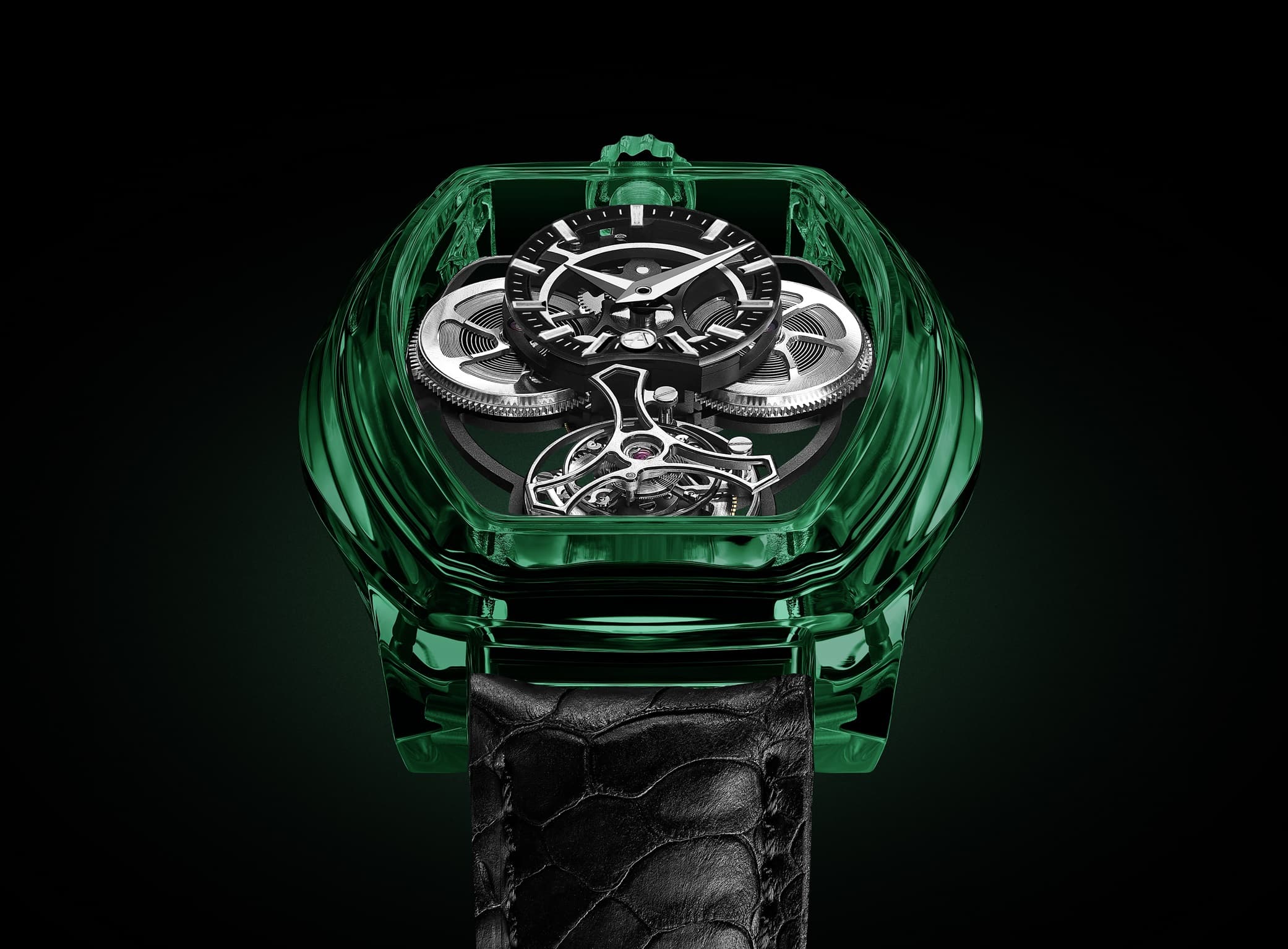 Dubai Watch Week 2023 - montre Artya Curvy Purity Tourbillon NanoSaphir Emerald