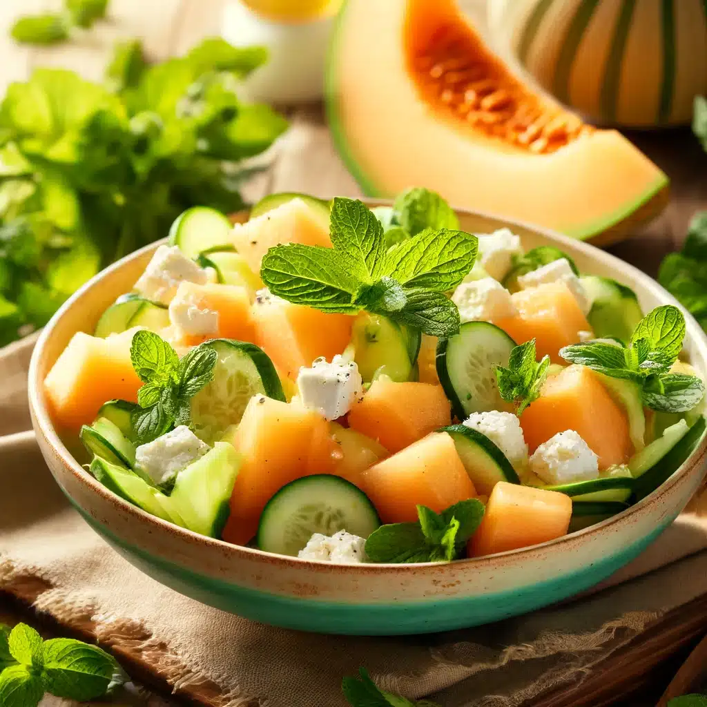 La salade melon-concombre-feta qui va rafraîchir tous vos repas d’été