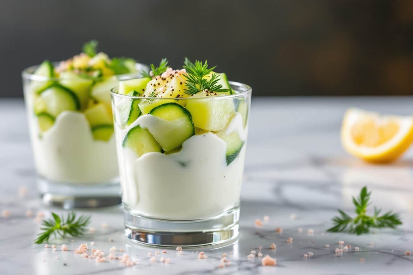 Voici la verrine au concombre qui va rafraîchir vos repas tout l’été