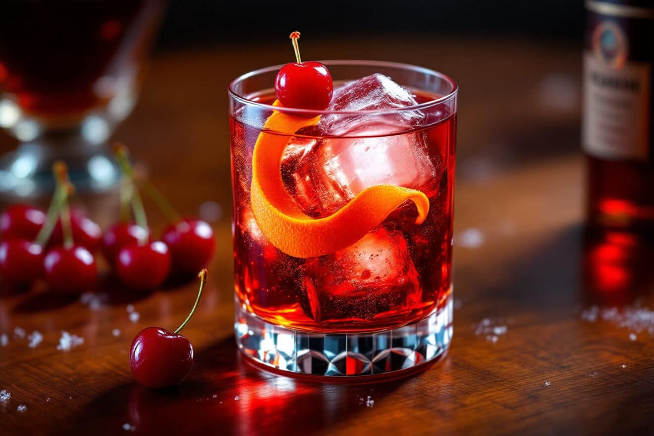 Un jour, un cocktail à reproduire chez soi : Le Negroni revisité à la cerise