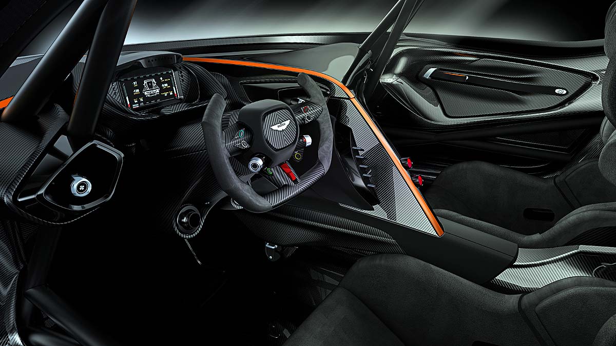 Intérieur de l'Aston Martin Vulcan