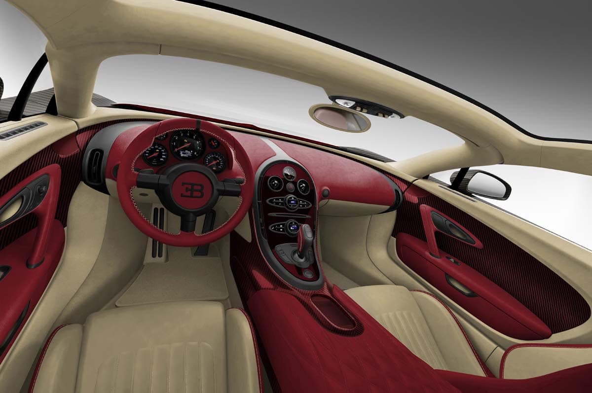 Intérieur de la Bugatti Veyron La Finale