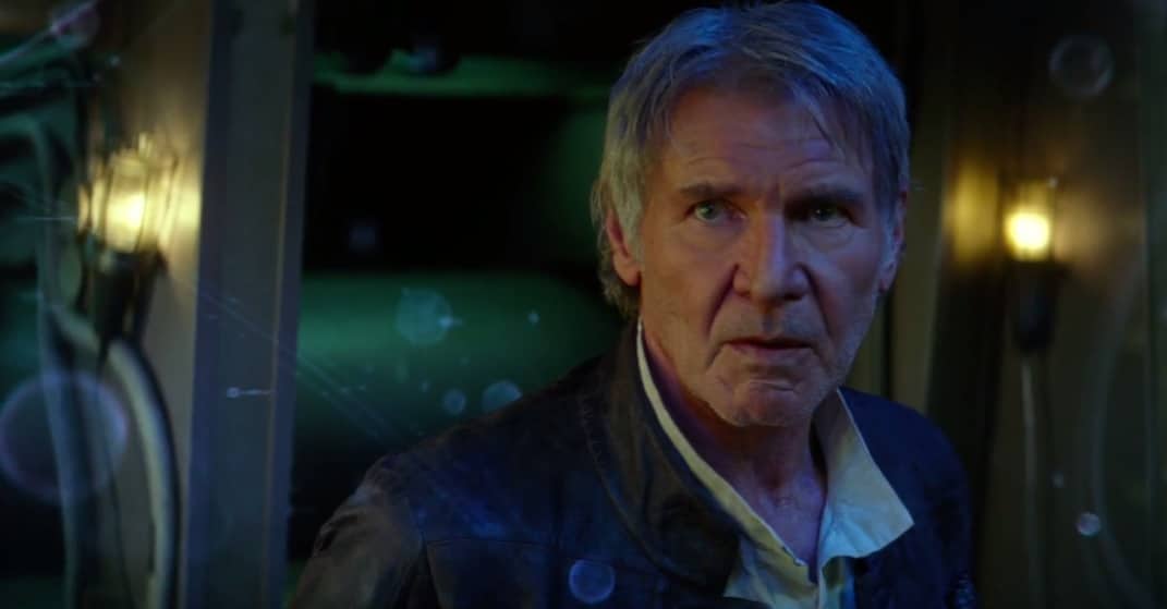 Han Solo (Harrison Ford) dans le Réveil de la Force