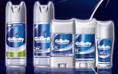 Les déodorants Gillette