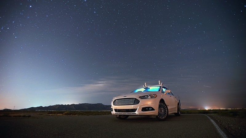 Test de la Ford Mondeo Hybrid autonome en Arizona