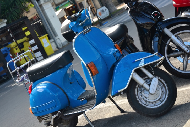 Blue Vespa Scooter