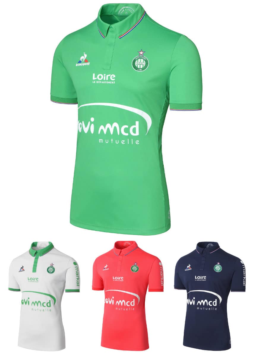 Les nouveaux maillots de l'AS Saint-Etienne 2016-2017