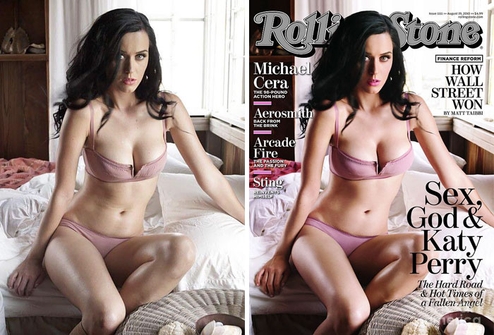 Avant / Après Photoshop : Katy Perry