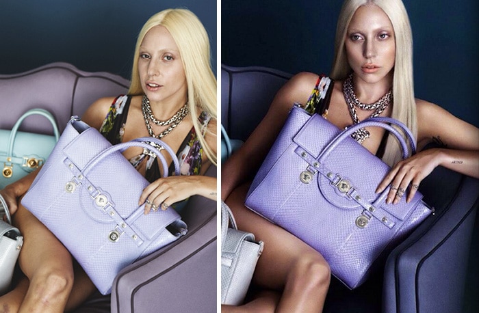 Avant / Après Photoshop : Lady Gaga