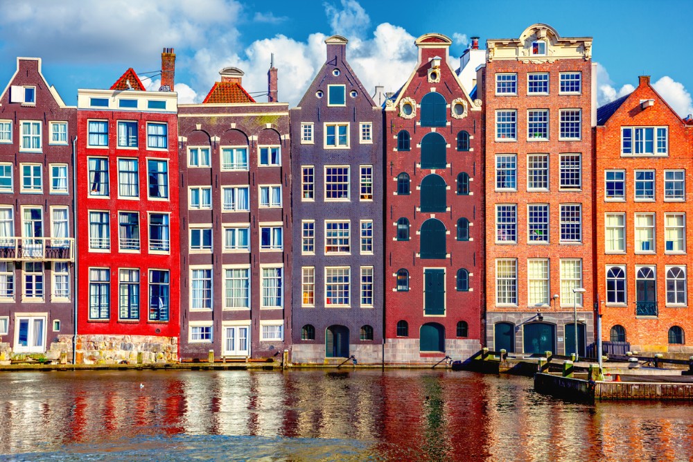 Maisons colorées à Amsterdam