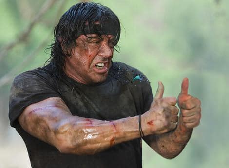 Sylvester Stallone - Rambo thumbs up
